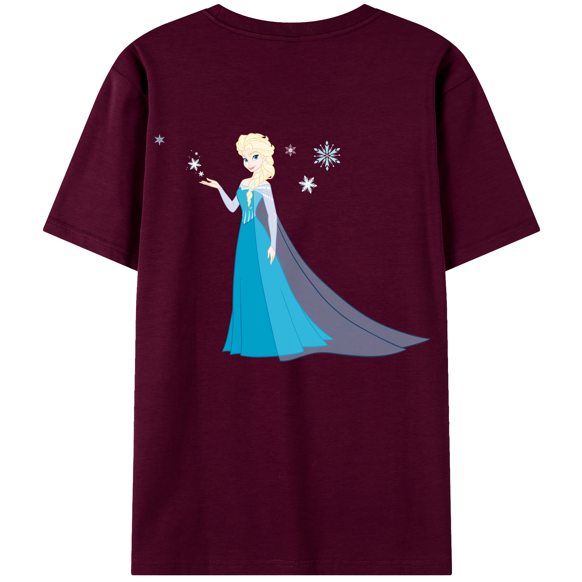 （画像用） アナと雪の女王 アンナ エルサ Frozen Anna Elsa レディース半袖Tシャツ(バックプリント)